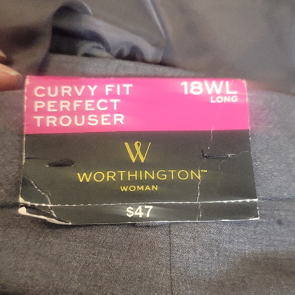 Worthington Curvy Fit Trousers Plus Size 18w Long Length